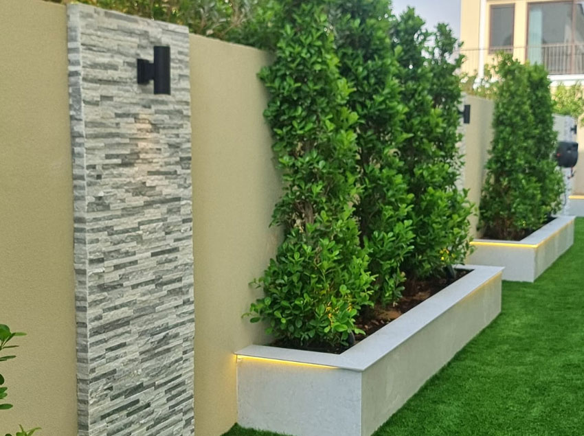 06 Grass with plants Pots